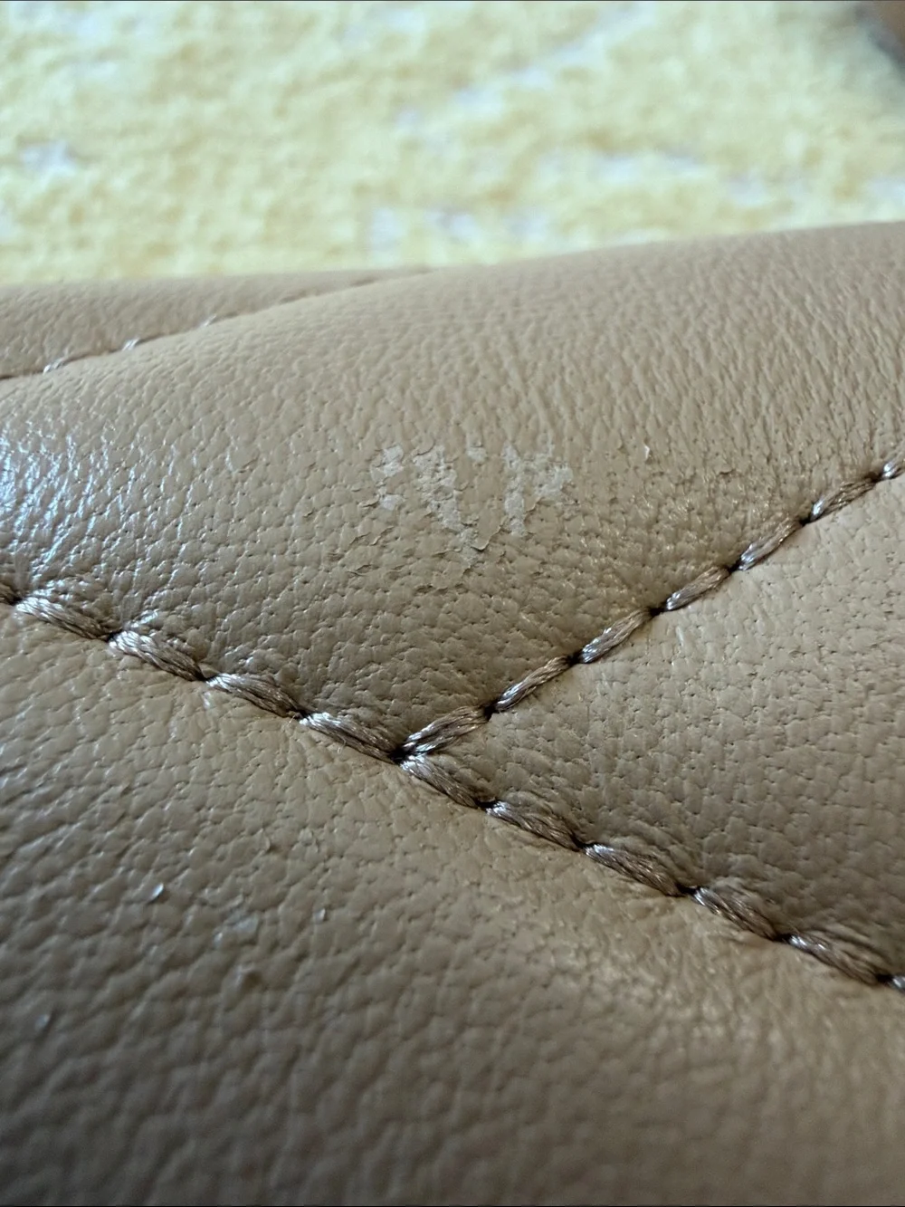 Tory Burch Quilted Crossbody in Light Tan with Gold Hardware
